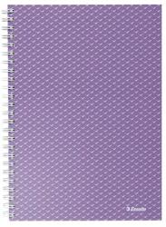 Esselte Spirálfüzet, A5, kockás, 80 lap, ESSELTE Colour Breeze , levendula (628469)