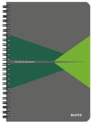 Leitz Spirálfüzet, A5, vonalas, 90 lap, PP borító, LEITZ Office , szürke-zöld (44991055/44990055) - tabexpress
