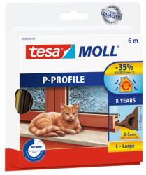 TESA Ajtó- és ablaktömítő szalag, 9 mm x 6 m, TESA tesamoll® P profil , barna (05390-00103-00)