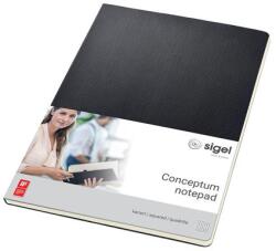 Sigel Füzet, exkluzív, A4, kockás, 60 lap, keményfedeles, SIGEL Conceptum , fekete (CO800)