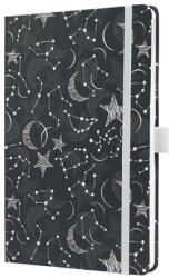 Sigel Jegyzetfüzet, exkluzív, 135x203 mm, vonalas, 87 lap, keményfedeles, SIGEL Jolie , Cosmic Fantasy Black (JN349) - tabexpress