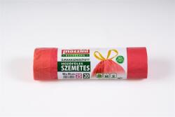 Mazzini Szemeteszsák, újrahasznosított, húzófüles, 25 l, 20 db, 50x55 cm, 16 , MAZZINI, piros (104135)
