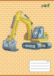 Victoria Füzet, tűzött, A5, vonalas, 32 lap, 1. osztály, COOL BY VICTORIA, Excavator , 14-32 (ISVFC47)