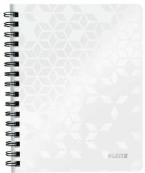 Leitz Spirálfüzet, A5, vonalas, 80 lap, LEITZ Wow , fehér (46390001)
