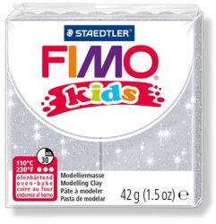FIMO Gyurma, 42 g, égethető, FIMO Kids , glitteres ezüst (8030-812) - tabexpress