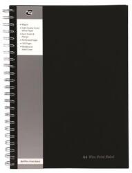 Pukka Pad Spirálfüzet, A4, vonalas, 80 lap, PUKKA PAD Black , fekete (SBWRULA4)