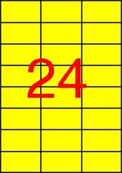 APLI Etikett, 70x37 mm, színes, APLI, sárga, 2400 etikett/csomag (11834) - tabexpress