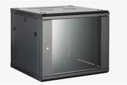 HIKVISION Rackszekrény - 19" fali kivitel (6U, 600x450x370, fekete, egyrekeszes, üvegajtós, max. 40 kg) (DS-XS6406-S/B) - pixel