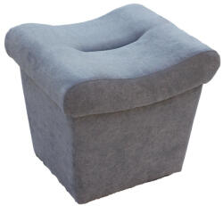 Alahome Akciós kékesszürke puff - mikroplüss kárpittal ul003