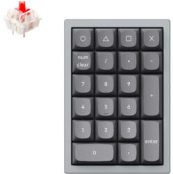 Keychron Q0 Swappable RGB USB Gateron G Pro Red mechanikus numerikus billentyűzet szürke (Q0-D1) - konzolvilag