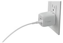 Belkin 65W Dupla USB-C GaN W/PVC 5A, C-C, 2.0m (WCH013vf2MWH-B6)
