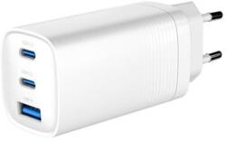 Gembird GaN USB QC3.0 27W 2xType-C max 65W fehér (TA-UC-PDQC65-01-W)