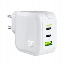Green Cell 2x USB-C 1x USB-A 65W GaN fehér (CHARGC08W)