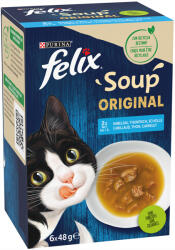 FELIX 6x48g Felix Soup halas válogatás macskaleves 4 + 2 ingyen