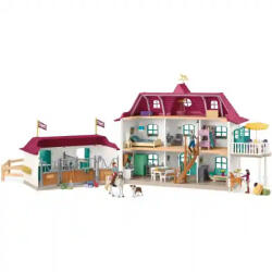 Schleich 42706 Hannah családi háza lovardával és lovakkal (42706) - morzsajatekbolt
