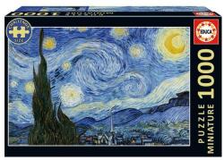 Educa 1000 db-os puzzle - Miniature puzzle - Csillagos éj, Van Gogh (20247) (20247)