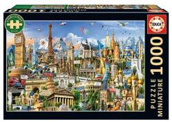 Educa 1000 db-os puzzle - Miniature puzzle - Európa jelképei (20248)
