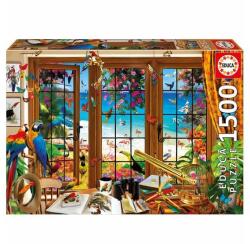 Educa 1500 db-os puzzle - Az ornitológus ablaka (20333) (20333)