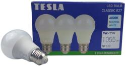 TESLA Tesla - LED BULB E27, 9 W, 230 V, 1055 lm, 25 000 h, 4000K semleges fehér, 220st 3 darabos kiszerelés (BL270940-3PACK)