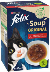 FELIX 6x48g Felix Soup házias válogatás macskaleves 4 + 2 ingyen
