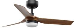 Faro Barcelona Ventilator LED dimabil FARO 33823WT-1TW MINI PUNT S LED/10W/230V maro/negru d. 90 cm WT + telecomandă (FA33823WT-1TW)