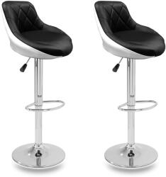 AGA Bárszék 2 darab AGA MR2000BW-Silver-2 - Ezüst/Fekete-fehér (K19029) - kertaktiv