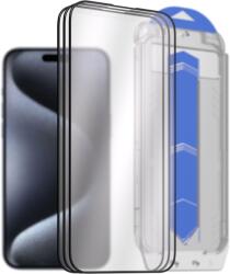 AlzaGuard Glass EasyFit DustFree iPhone 15 Pro 2.5D üvegfólia - 3db + applikátor (AGD-EFD10P3)