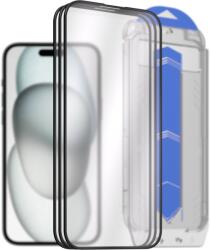 AlzaGuard Glass EasyFit DustFree iPhone 15 2.5D üvegfólia - 3db + applikátor (AGD-EFD8P3)