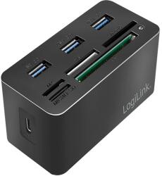 LogiLink Cr0046 Dokkoló Állomás és Port Replikátor Vezetékes USB 3.2 Gen 1 3.1 Gen 1 Type-C Fekete