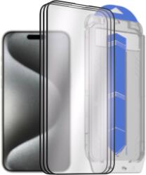 AlzaGuard Glass EasyFit DustFree iPhone 15 Pro Max 2.5D üvegfólia - 3db + applikátor (AGD-EFD11P3)