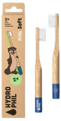 HYDROPHIL Gyermek bambusz fogkefe puha sörtével - Otter - 2 db