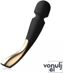 LELO masszírozó Smart Wand 2 Black - fekete színben, közepes méretű, vízálló, akkumulátoros