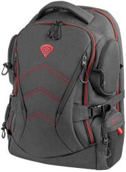 NATEC Pallad 550 Notebook Táska 43, 9 cm 17.3" Hátizsák Fekete, Vörös