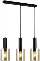 Italux Függeszték Fekete Sardo ITALUX-PND-5581-3-BK-AMB (PND-5581-3-BK-AMB)