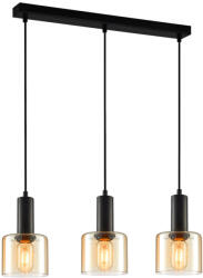 Italux Függeszték Fekete Santia ITALUX-PND-65342-3-BK-AMB (PND-65342-3-BK-AMB)