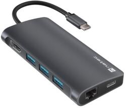 NATEC Nmp-2162 Dokkoló Állomás és Port Replikátor Vezetékes USB 3.2 Gen 1 3.1 Gen 1 Type-C Szürke