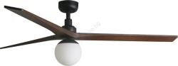 Faro Barcelona FARO 34276WT-11L - Стенен вентилатор KLIM L 1xE27/15W/230V орех/черен пр. 150см W (FA34276WT-11L)