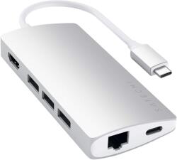 Satechi St-T cma2S Dokkoló Állomás és Port Replikátor USB 3.2 Gen 1 3.1 Gen 1 Type-C Ezüst