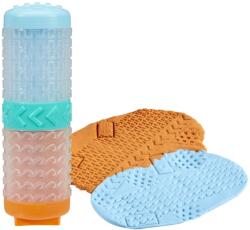 Wonder Factory Wonder Factory, Never Dry Dough & Sand, Starter Set, set creativ cu plastilina si nisip kinetic, albastru + portocaliu