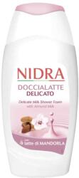 Nidra Gel de dus spuma cu lapte de migdale delicat, 250ml, Nidra