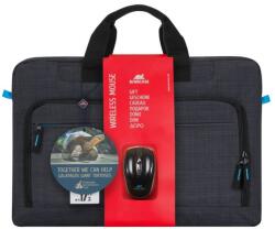 RIVACASE Regent 8058 Notebook Táska 43, 9 cm 17.3" Hordtáska Fekete, Cián