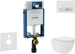 Geberit Kombifix - Előfali szerelő készlet, kompakt WC Oudee Vortex és softclose ülőke, Sigma50 vezérlőgomb, króm/alpesi fehér SANI15CA3138 (SANI15CA3138)