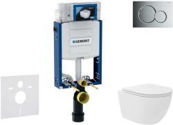 Geberit Kombifix - Előfali szerelő készlet, kompakt WC Oudee Vortex és softclose ülőke, Sigma01 vezérlőgomb, fényes króm SANI15CA1126 (SANI15CA1126)
