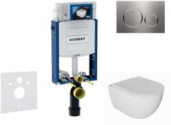 Geberit Kombifix - Előfali szerelő készlet, Oudee WC és softclose ülőke, Sigma20 vezérlőgomb, acél SANI15CA6101 (SANI15CA6101)