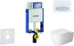 Geberit Kombifix - Fali WC modul nyomógombbal Sigma50, alpesi fehér + Duravit ME by Starck - WC és ülőkéje, perem nélküli, SoftClose 110.302. 00.5 NM8 (110.302.00.5 NM8)