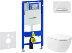 Geberit Duofix - Előfali szerelő készlet, Oudee Vortex WC és softclose ülőke, Sigma50 vezérlőgomb, króm/alpesi fehér SANI11CA3177 (SANI11CA3177)