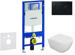 Geberit Duofix - Előfali szerelő készlet, Oudee WC és softclose ülőke, Sigma01 vezérlőgomb, fekete SANI11CA5107 (SANI11CA5107)