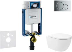 Geberit Kombifix - Előfali szerelő készlet, Oudee Vortex WC és softclose ülőke, Sigma01 vezérlőgomb, fényes króm SANI15CA1130 (SANI15CA1130)