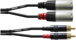 Cordial - CFU 1, 5 MC REAN XLR Papa / RCA 1, 5 m - dj-sound-light