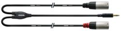 Cordial - CFY 3 WMM-LONG 3.5mm-es jack-2x XLR Rean csatlakozó 3m